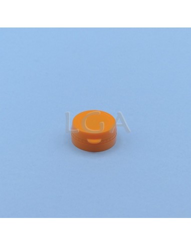Pilulier plastique ambré cristal 30ml, à couvercle inviolable