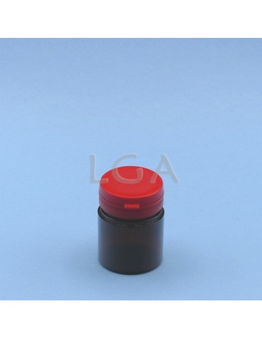 Zoppica a pillole in plastica cristallo ambrato 50ml con capsula antimanomissione