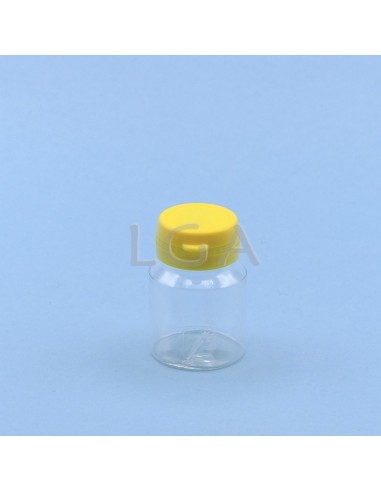 Crystal plastic capsule box 30ml with impregnable wide cap