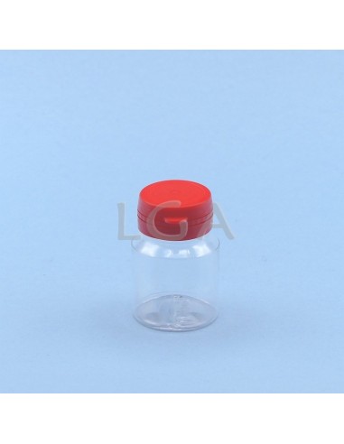 Crystal plastic capsule box 30ml with impregnable wide cap