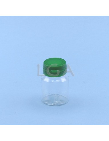 Zoppica a pillole in plastica cristallo 30ml con capsula antimanomissione