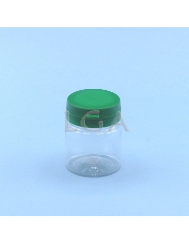 Crystal plastic capsule box 50ml with impregnable wide cap