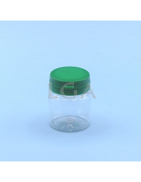 Zoppica a pillole in plastica cristallo 50ml con capsula antimanomissione
