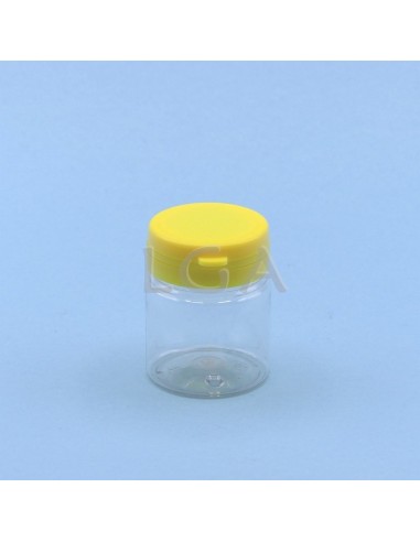 Zoppica a pillole in plastica cristallo 50ml con capsula antimanomissione