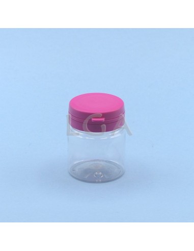 Zoppica a pillole in plastica cristallo 50ml con capsula antimanomissione