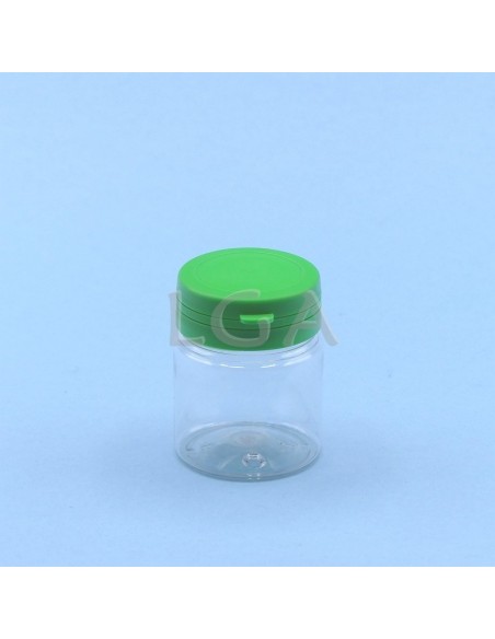Zoppica a pillole in plastica cristallo 50ml con capsula antimanomissione