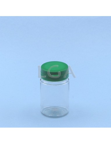Crystal plastic capsule box 75ml with impregnable wide cap