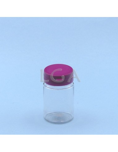 Zoppica a pillole in plastica cristallo 75ml con capsula antimanomissione