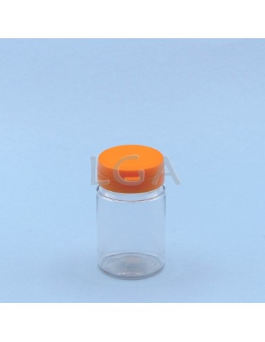 Kapselbox aus Plastik- kristallin- 75ml mit Verschluss mit Sicherheitsgewinde