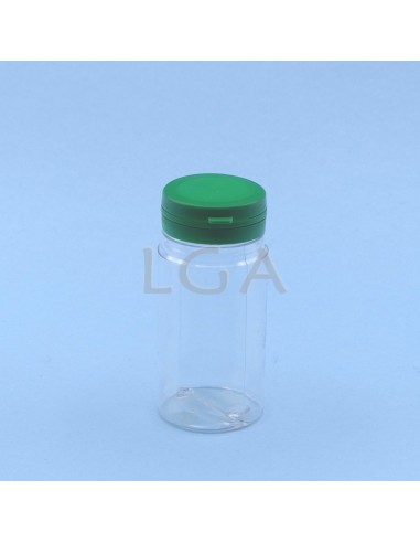 Crystal plastic capsule box 100ml with impregnable wide cap