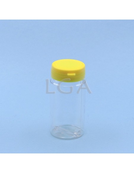 Crystal plastic capsule box 100ml with impregnable wide cap