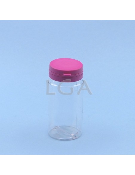 Zoppica a pillole in plastica cristallo 100ml con capsula antimanomissione