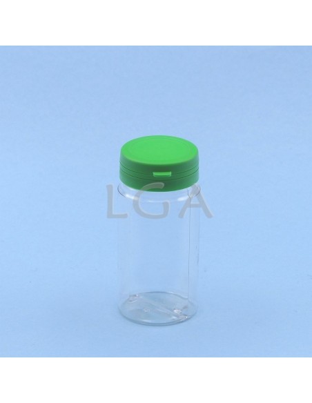 Zoppica a pillole in plastica cristallo 100ml con capsula antimanomissione