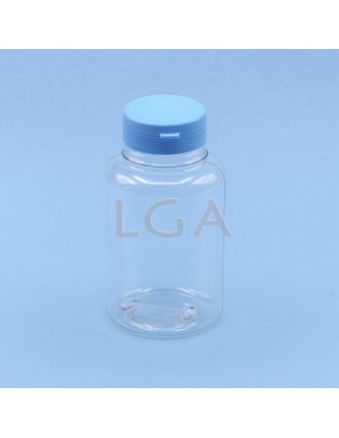 Crystal plastic capsule box 75ml with impregnable wide cap