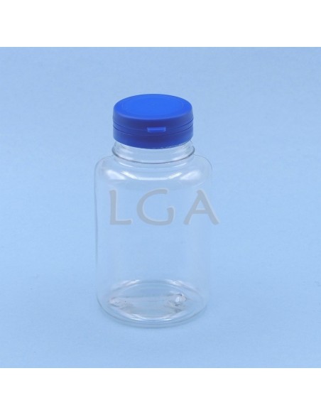Crystal plastic capsule box 75ml with impregnable wide cap