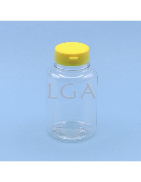 Crystal plastic capsule box 75ml with impregnable wide cap