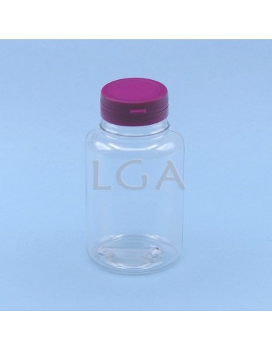 Crystal plastic capsule box 75ml with impregnable wide cap