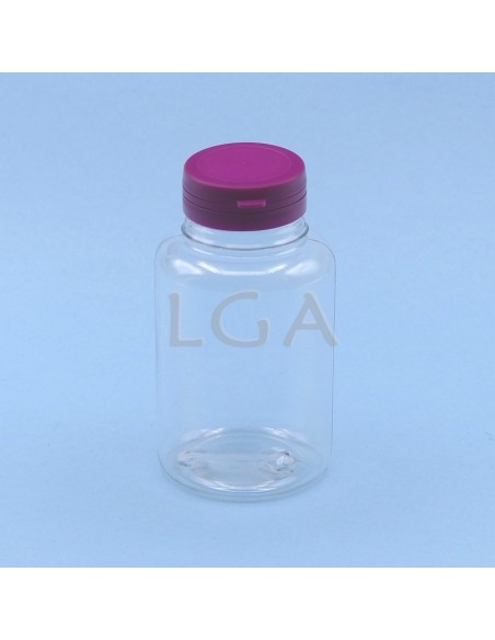 Zoppica a pillole in plastica cristallo 75ml con capsula antimanomissione