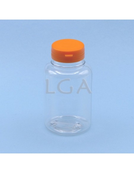 Zoppica a pillole in plastica cristallo 75ml con capsula antimanomissione