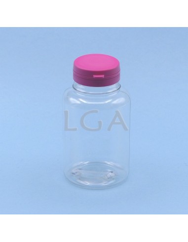Crystal plastic capsule box 75ml with impregnable wide cap