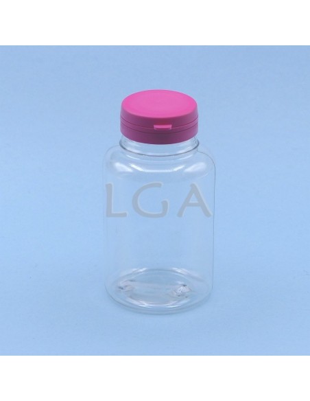 Zoppica a pillole in plastica cristallo 75ml con capsula antimanomissione