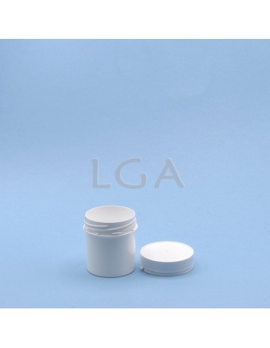 White screw jar with impregnable lid