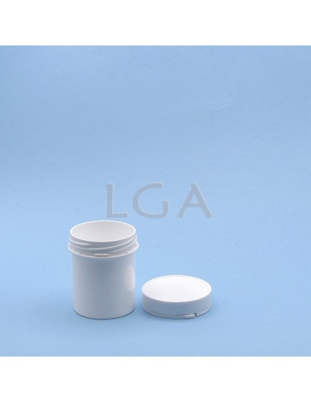 White screw jar with impregnable lid