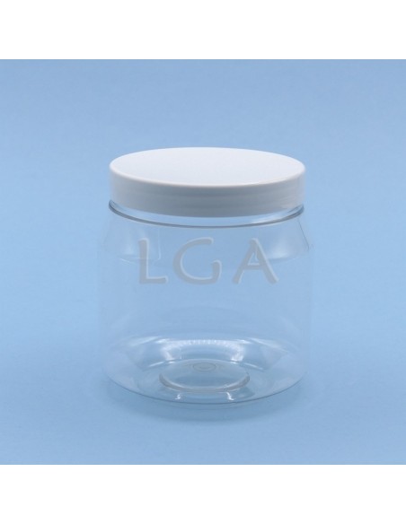 Crystal transparent jar with screw top