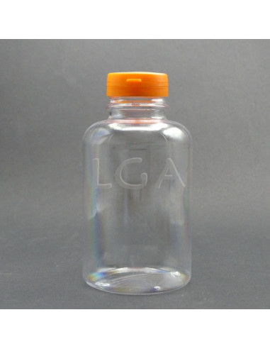 Pilulier plastique cristal 500ml, à couvercle inviolable