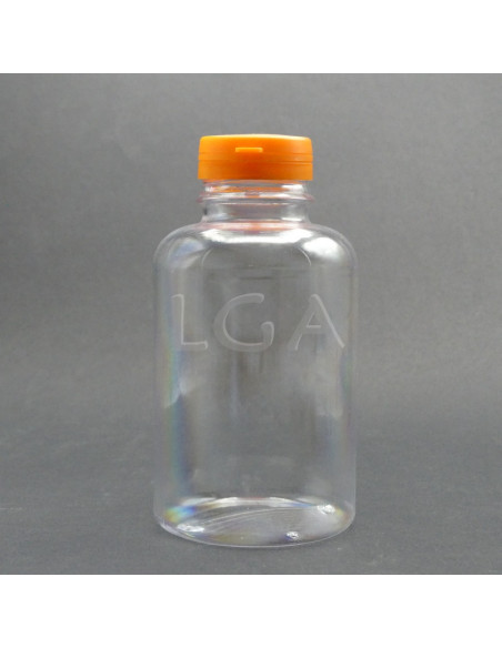 Crystal plastic capsule box 100ml with impregnable wide cap