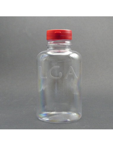 Pilulier plastique cristal 500ml, à couvercle inviolable