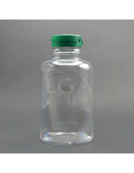Pilulier plastique cristal 500ml, à couvercle inviolable