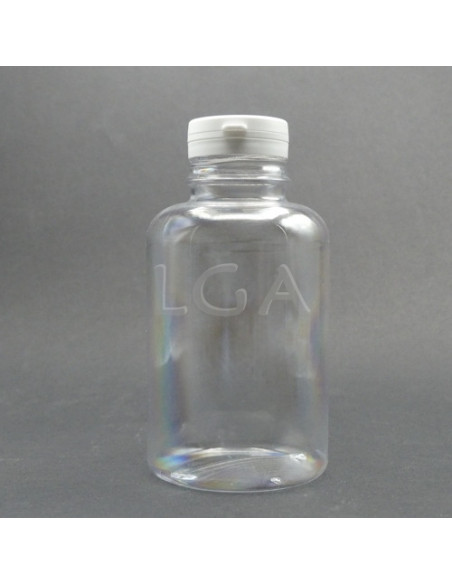 Crystal plastic capsule box 500ml with impregnable wide cap