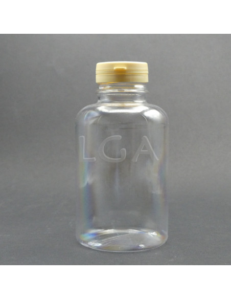 Crystal plastic capsule box 100ml with impregnable wide cap