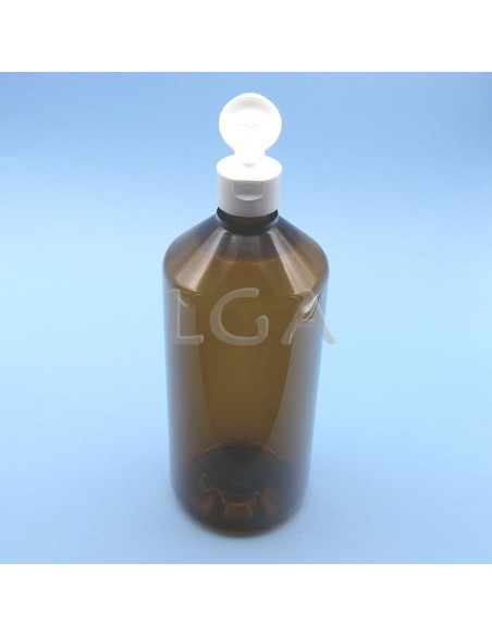 Rundes Fläschchen aus gelbem PET Plastikmaterialien- Ø28 1000ml