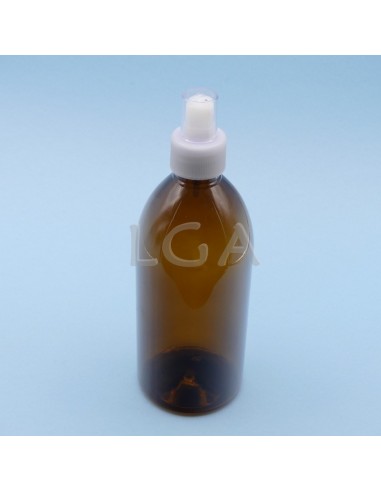 Rundes Fläschchen aus gelbem PET Plastikmaterialien- Ø28 500ml