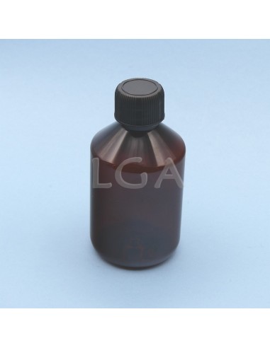 Flacons sirop PET ambré ronds Ø28 200ml