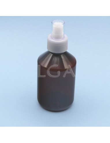 Rundes Fläschchen aus gelbem PET Plastikmaterialien- Ø28 200ml