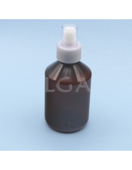 PET crystal amber round syrup bottles Ø28 200ml