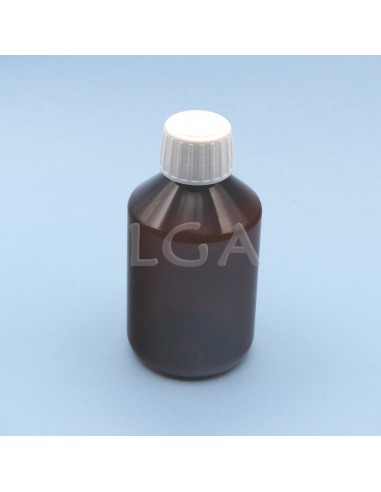 Rundes Fläschchen aus gelbem PET Plastikmaterialien- Ø28 200ml