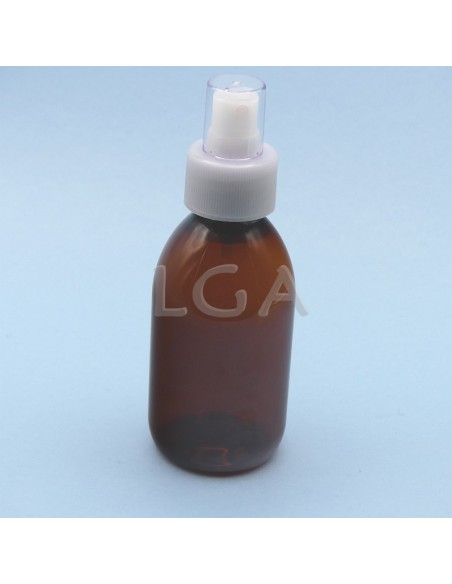 Rundes Fläschchen aus gelbem PET Plastikmaterialien- Ø28 150ml