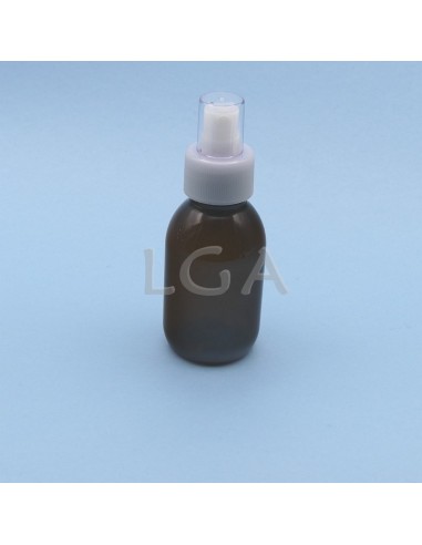 Flacone rotondo per sciroppo- PET plastica ambra Ø28 100ml