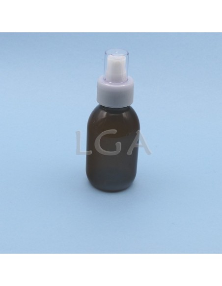 Rundes Fläschchen aus gelbem PET Plastikmaterialien- Ø28 100ml