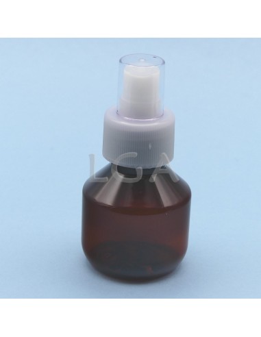 PET crystal amber round syrup bottles Ø28 50ml