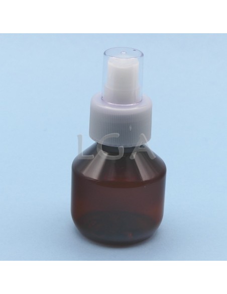 Flacons sirop PET ambré ronds Ø28 50ml