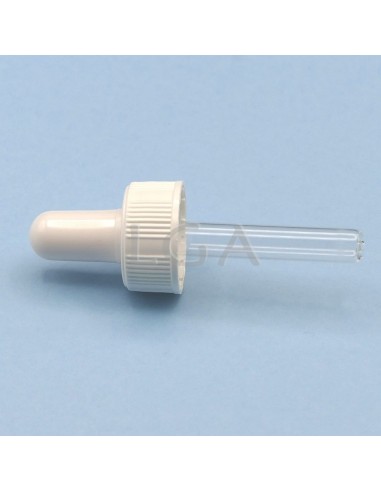 White glass round bottle Ø18 "Pharmacy" 15ml