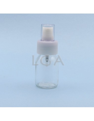 White glass round bottle ØPP28 30ml