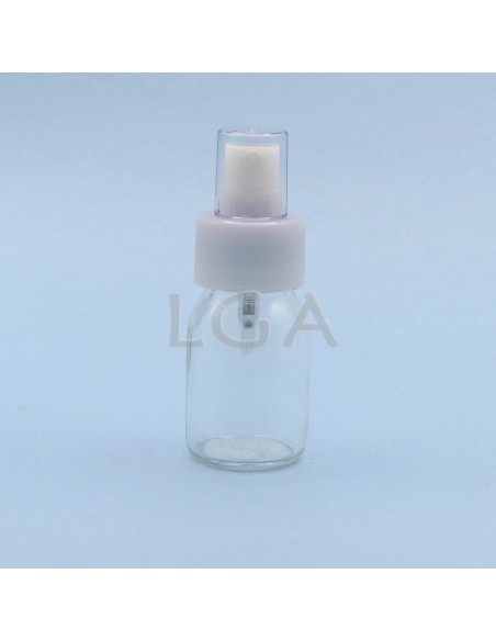 White glass round bottle ØPP28 30ml