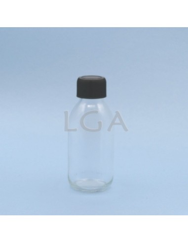 White glass round bottle ØPP28 100ml