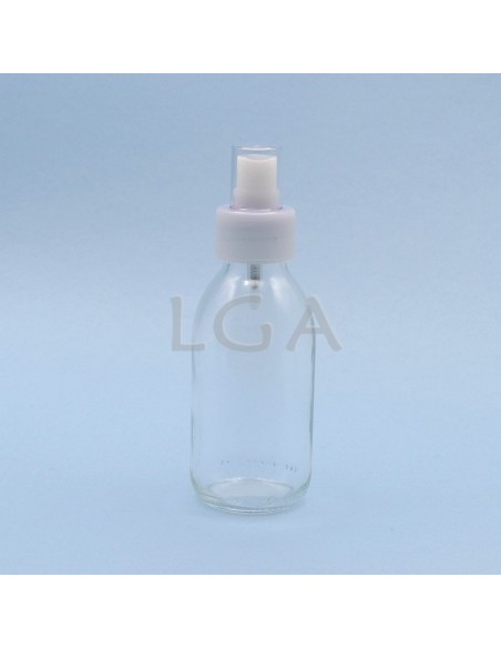 White glass round bottle ØPP28 125ml
